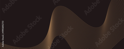 Stylish golden swirl composition with smooth wave patterns, conveying richness and high-end aesthetics.
