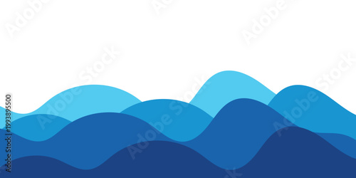 Sea waves layered vector background illustration and sea beach vector illustration.