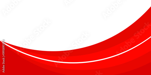 Modern red wave design with layered white curves, perfect for corporate banners.