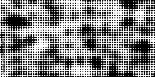 Abstract Black and White Halftone Dot Grunge Texture