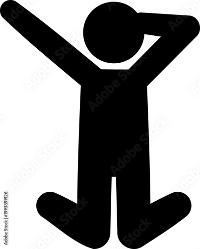 人物, 喜ぶ, 成功, 万歳, 勝利, 達成, ガッツポーズ, シルエット, モノクロ, アイコン, ベクター, ピクトグラム, 歓喜, 優勝, 合格, 目標達成, 幸せ, ポーズ, シンプル, 全身