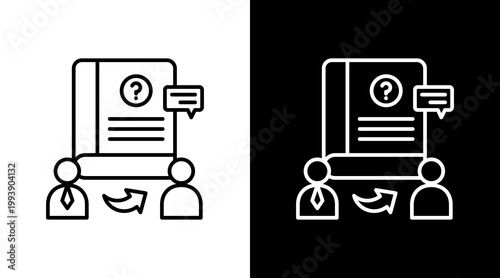 Consultation Guidance Outline White Icon Set Design
