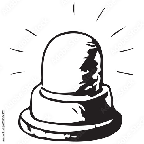 Photography Ice Hockey Warning Siren Icon for Goal Signal, Game Alert, Arena Sound and Sport
