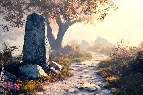 Ancient milestones on rural roads