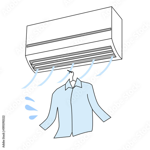 エアコンと洗濯物