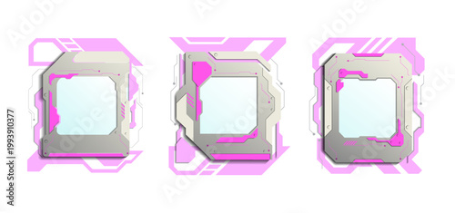 Futuristic frame pack modern for UI and digital display
