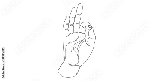 Hand with palm and fingers raised.