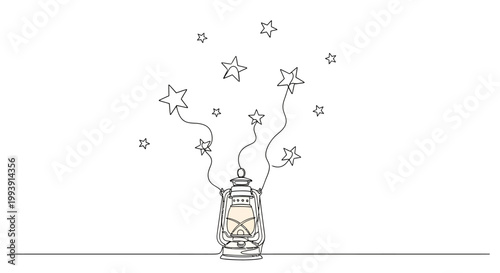 Jar with stars coming out.