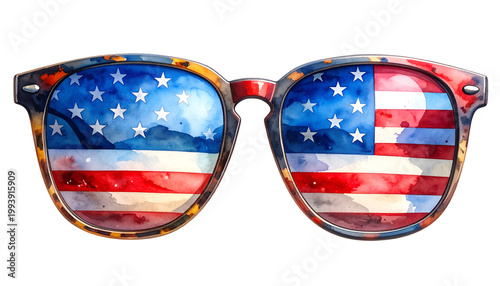 American Flag Sunglasses Wi...