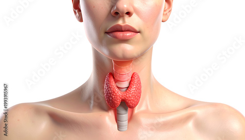 Anatomical 3D Illustration Of The Human Thyroid Gland Isolated