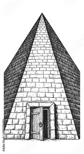 Ancient Pyramid Entrance St...