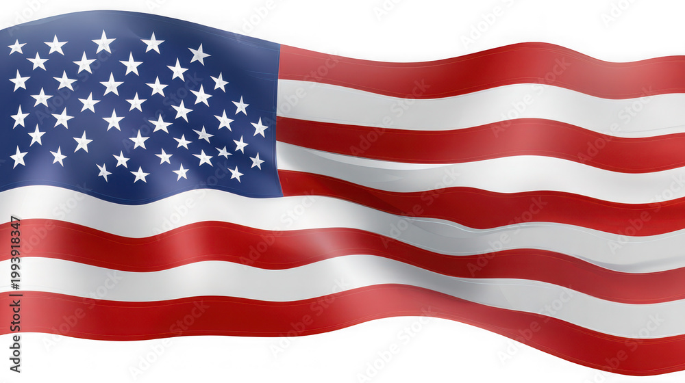 Obraz premium The American flag waving proudly against a black background
