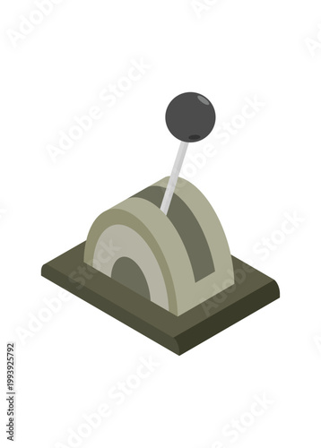 Controller lever. Simple flat illustration in isometric view.