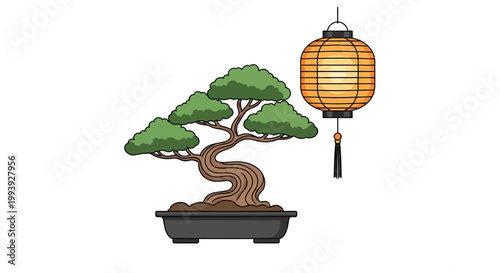 Bonsai tree in a pot.