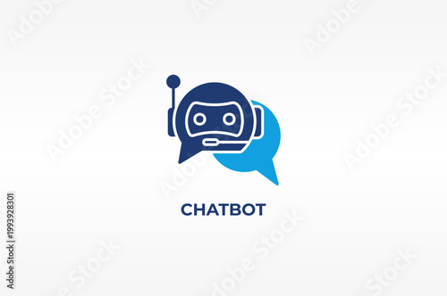 Fotografía Chatbot vector, icon or logo sign isolated symbol illustration