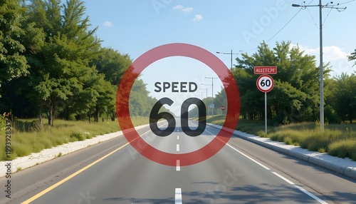 Speed limit sign circle minimal vector EPS10 isolated