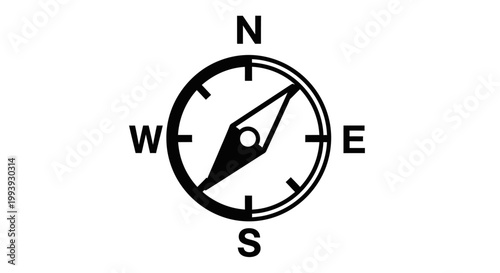 Compass Navigation Tool Direction Indicator.