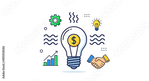 Conceptual illustration of an idea representing business and finance