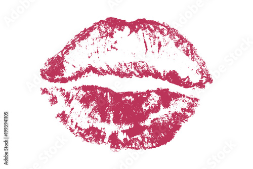 Lipstick kiss mark Romantic lip print Imprint of lips kiss Sexy lips makeup Female mouth Love symbol Design element for beauty fashion poster Valentines Day wedding