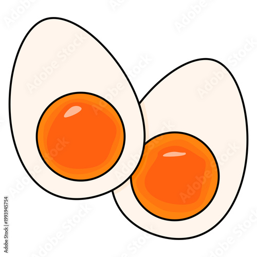 vector illustration of soft boiled egg