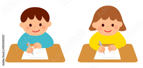 勉強をする子供