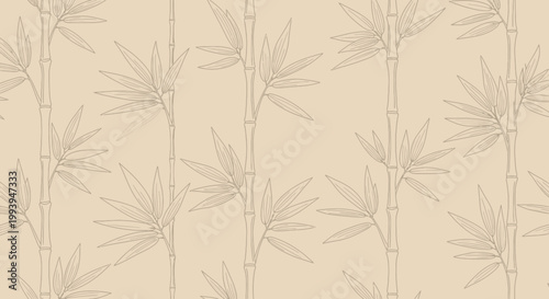 Elegant bamboo pattern design on a soft beige background for various applications