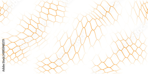 Mesh texture for fishing nets gold color gradient. Seamless pattern for sportswear or soccer goal, volleyball net, basketball hoop.