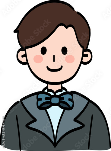 결혼식 셀프 웨딩 청첩장 꾸미기 신랑 남편 남자 캐릭터