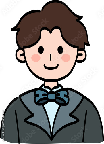 결혼식 셀프 웨딩 청첩장 꾸미기 신랑 남편 남자 캐릭터