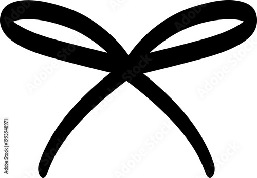 깔끔한 리본 손그림 낙서 일러스트