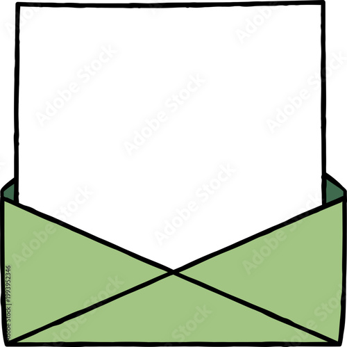 손그림 질감 귀여운 편지지 편지 봉투