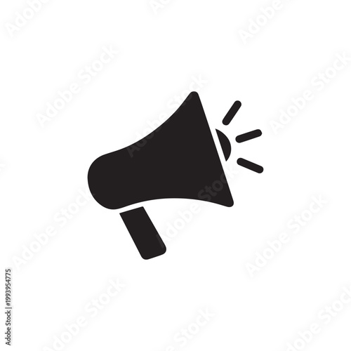 Megaphone speaker icon silhouette vector design art illustration