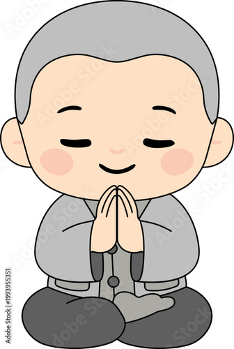 석가탄신일 부처님오신날 합장 기도 소원 동자승 스님