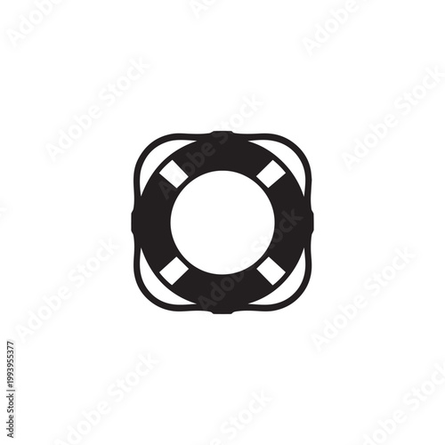 Lifebuoy float icon silhouette vector design art illustration.