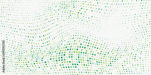 Light green  modern geometrical halftone circle abstract in white background.