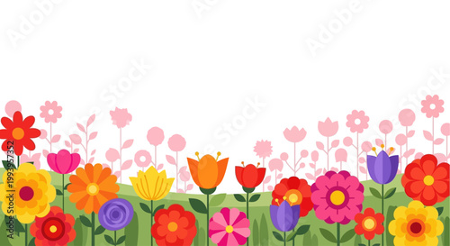 Colorful flowers in full bloom.