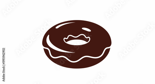 A delicious chocolate donut on a clean white background