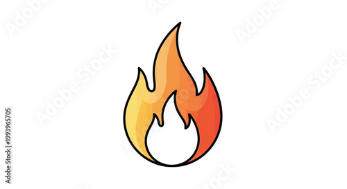 Flame Icon Fire Symbol Graphic.