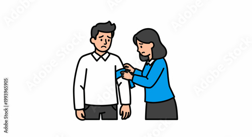 Medical Professional Administering Injection to Patients Arm in Clinic.