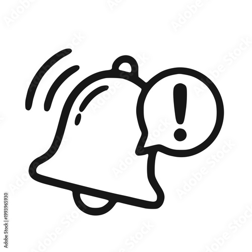 Notification bell alert warning message reminder icon