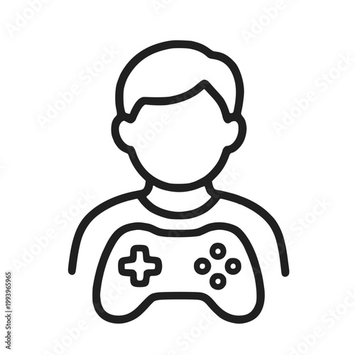 Gamer player controller video game entertainment icon