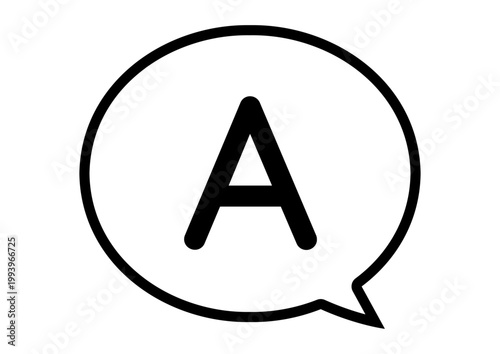 アンサー　回答　アイコン　Q&A　フキダシ　白黒　ベクターイラスト