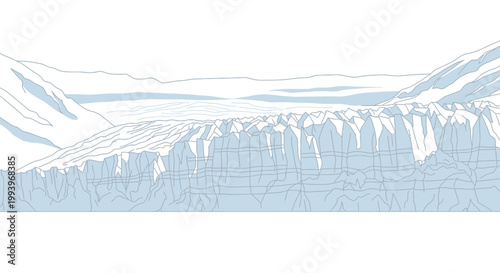 Iceberg floating in the ocean water.