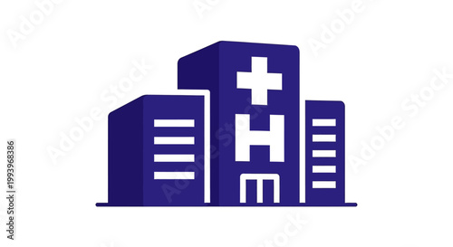 Hospital Building Medical Facility Icon.