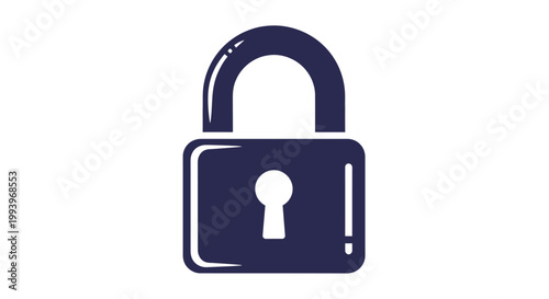 Padlock with keyhole security icon symbol.