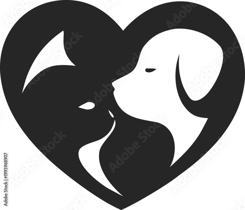 Dog and dog care vector logo icon illustration with modern outline design. Ideal for pet services, grooming, veterinary clinics, animal health, and branding in scalable vector format.

