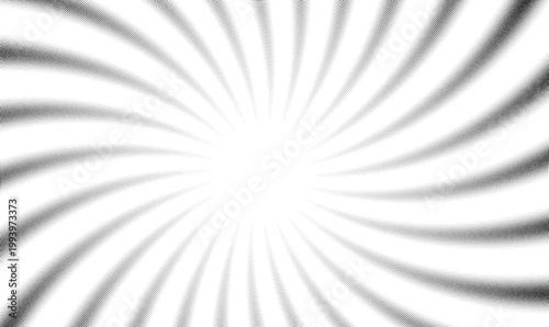 Black and White Spiral Swirl Abstract Vector Background with Radial Blur for Motion and Speed Effect
