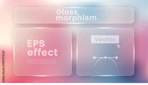 Cuadro en lienzo Glassmorphism effect user interface