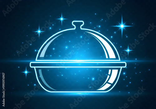 A futuristic burger wrapped in a cosmic space-themed design against stars