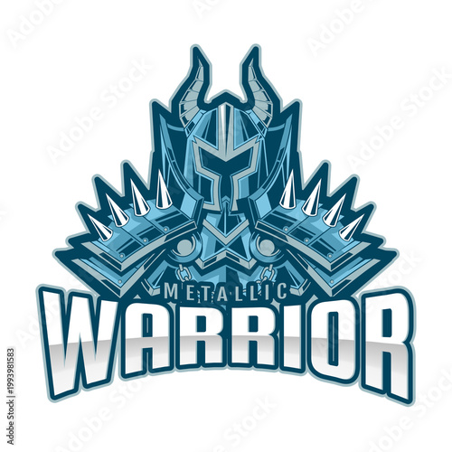 Gaming Logo Knight Helmet | Dark Fantasy Esports Warrior Logo, Viking Metal Armor Icon, Premium Metallic Team Branding, Cool Power Symbol for Twitch, YouTube & Vector Design